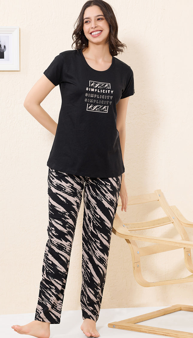 Womens Cotton Printed Night Suit Set