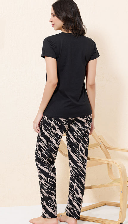 Womens Cotton Printed Night Suit Set