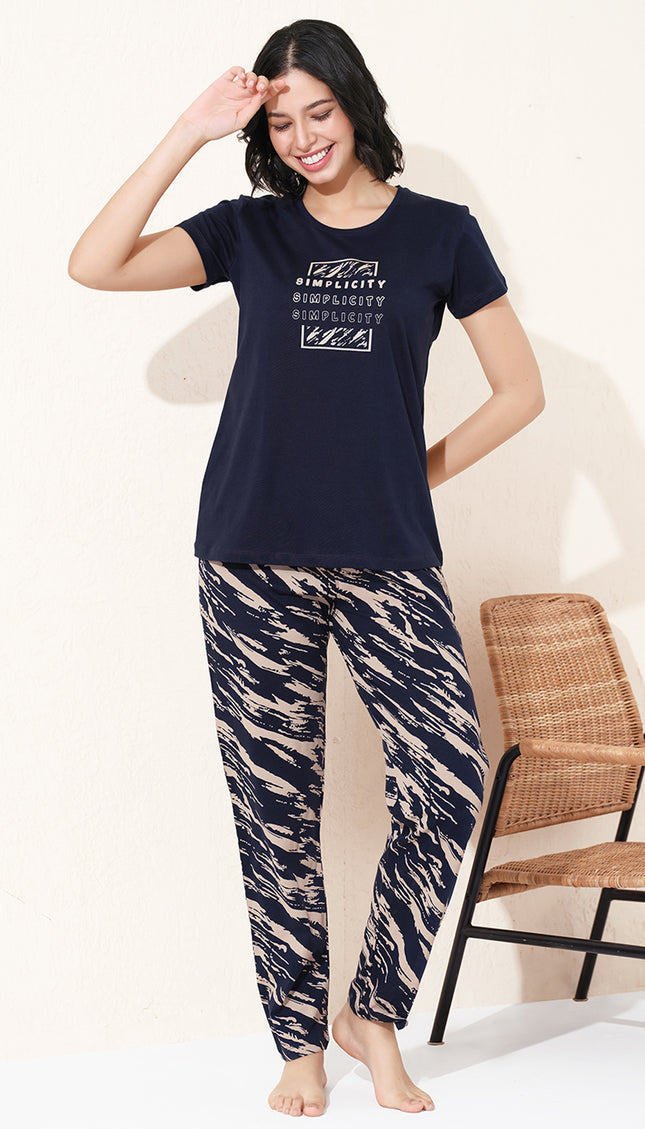 Womens Cotton Printed Night Suit Set