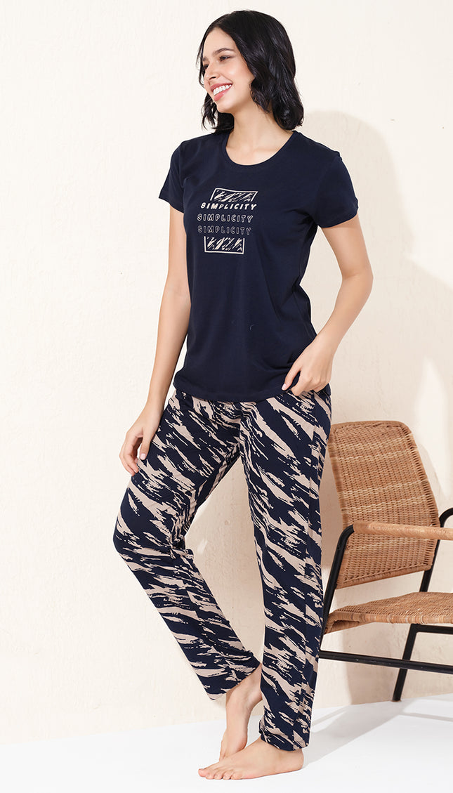 Womens Cotton Printed Night Suit Set