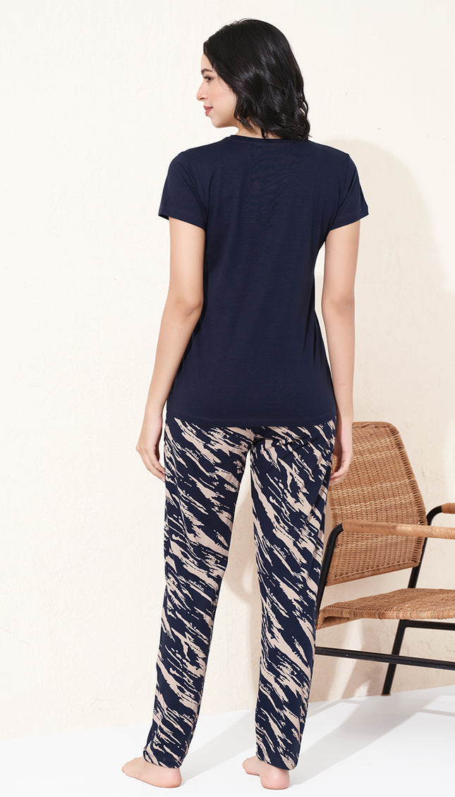 Womens Cotton Printed Night Suit Set