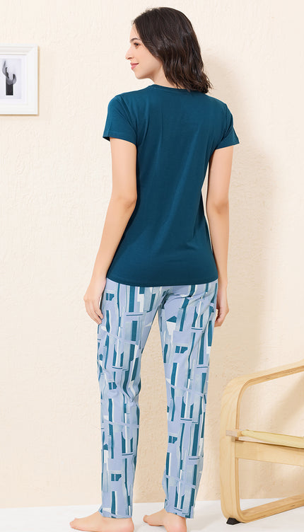 Womens Cotton Printed Night Suit Set