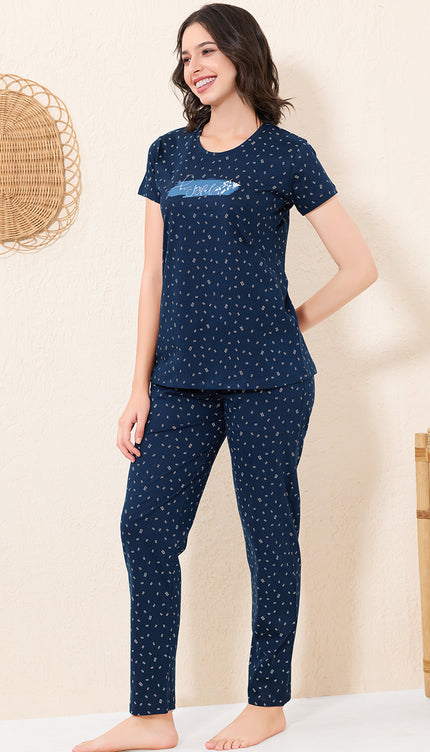 Womens Cotton Printed Night Suit Set