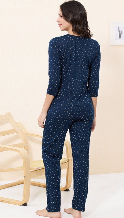 Womens Cotton Printed Night Suit Set