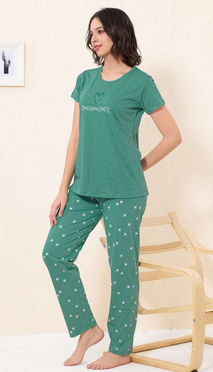 Womens Cotton Printed Night Suit Set