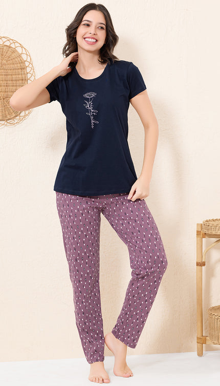 Womens Cotton Printed Night Suit Set