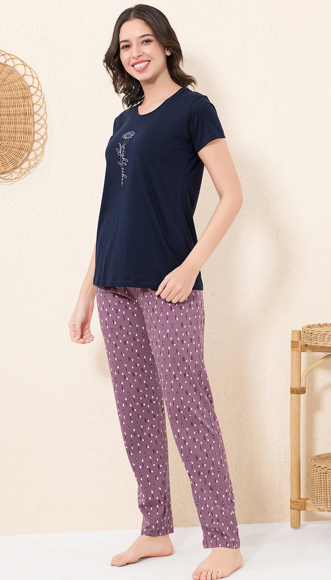 Womens Cotton Printed Night Suit Set