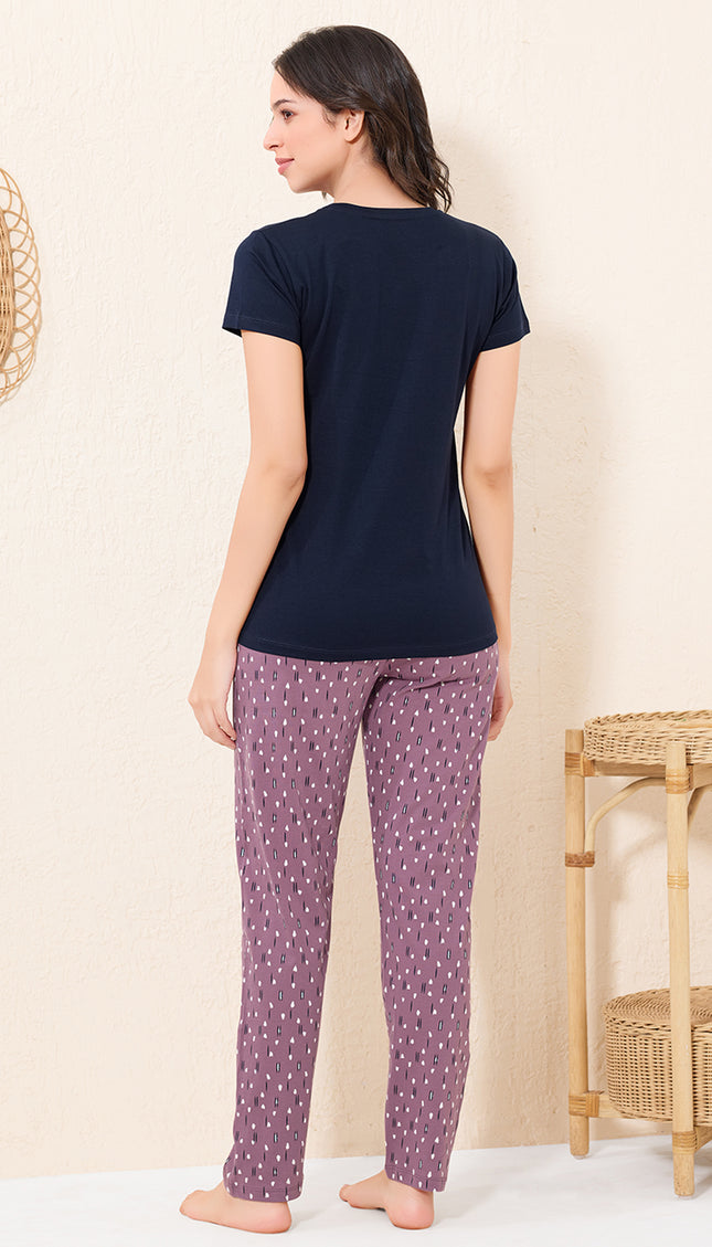 Womens Cotton Printed Night Suit Set
