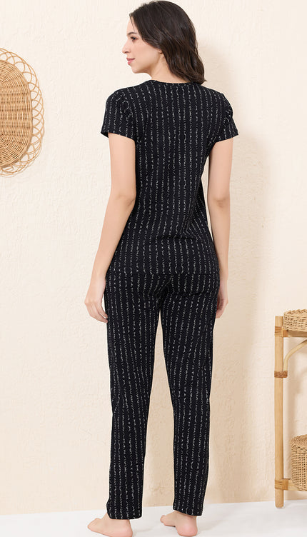 Womens Cotton Printed Night Suit Set