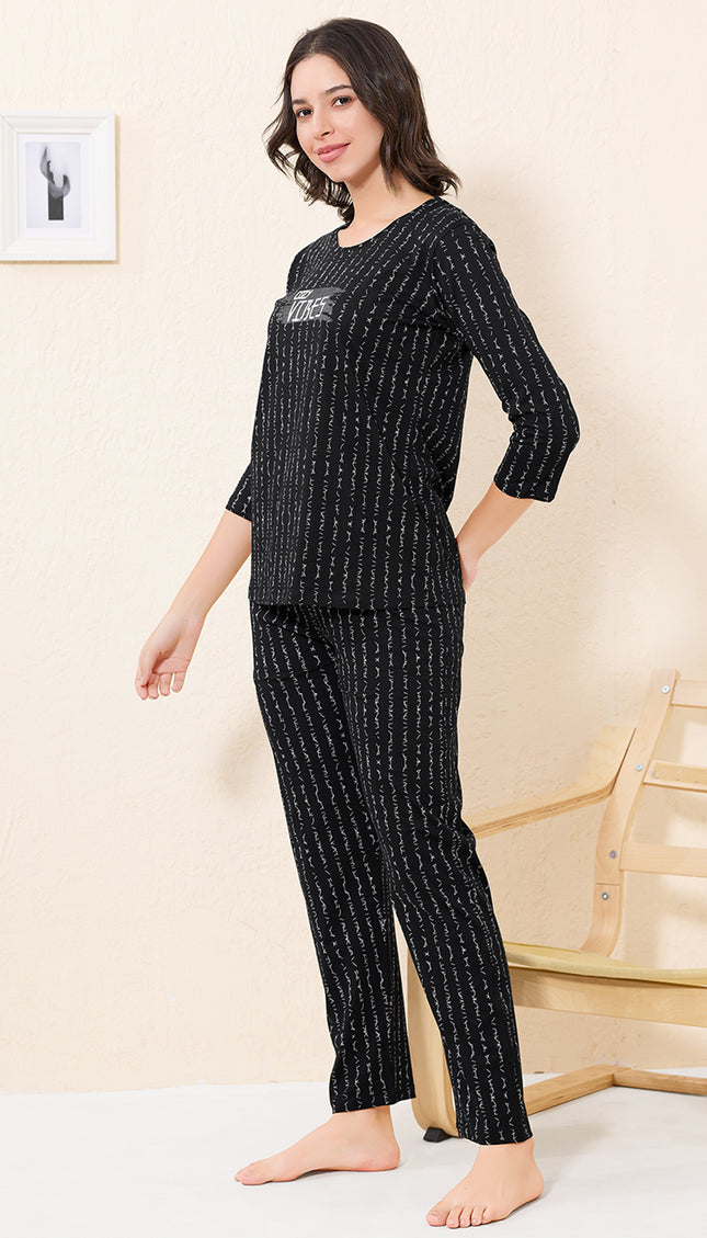 Womens Cotton Printed Night Suit Set