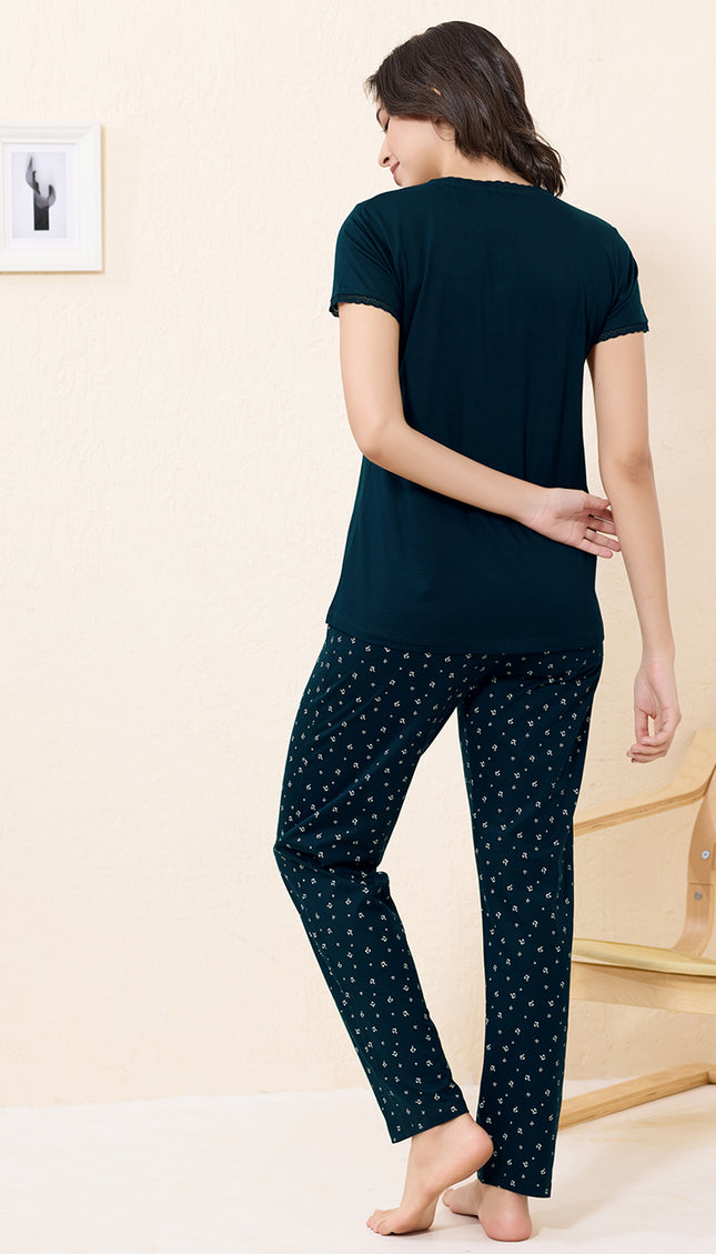 Womens Cotton Printed Night Suit Set
