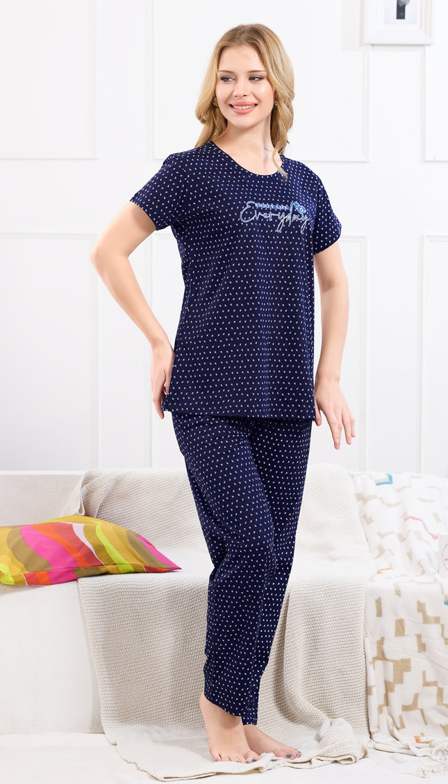 Womens Cotton Printed Night Suit Set
