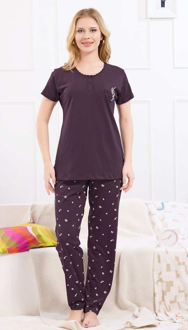 Womens Cotton Printed Night Suit Set