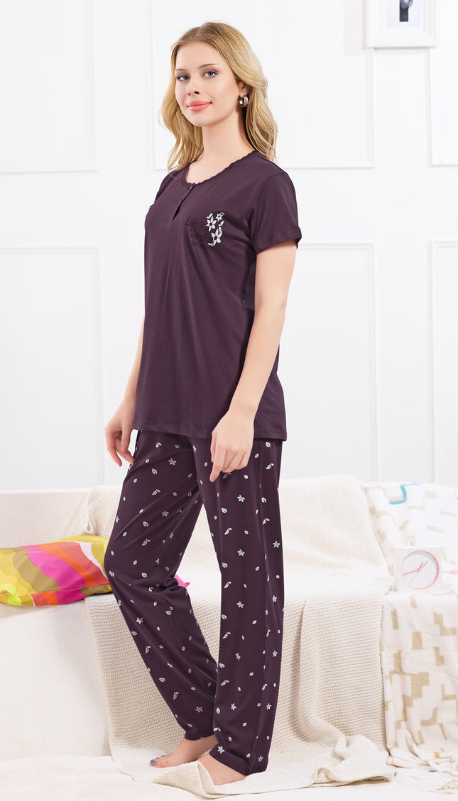 Womens Cotton Printed Night Suit Set