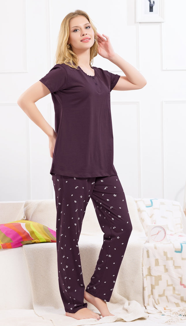 Womens Cotton Printed Night Suit Set