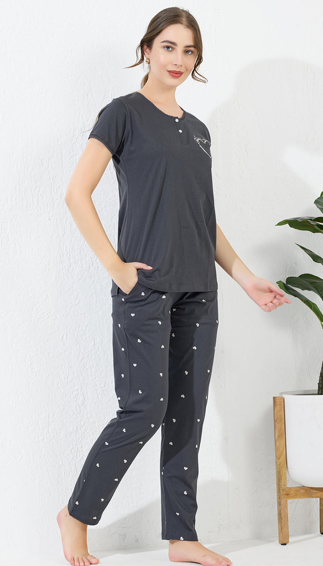 Women’s Cotton Printed Night Suit Set