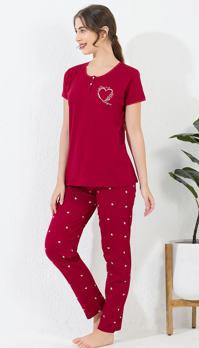 Women’s Cotton Printed Night Suit Set