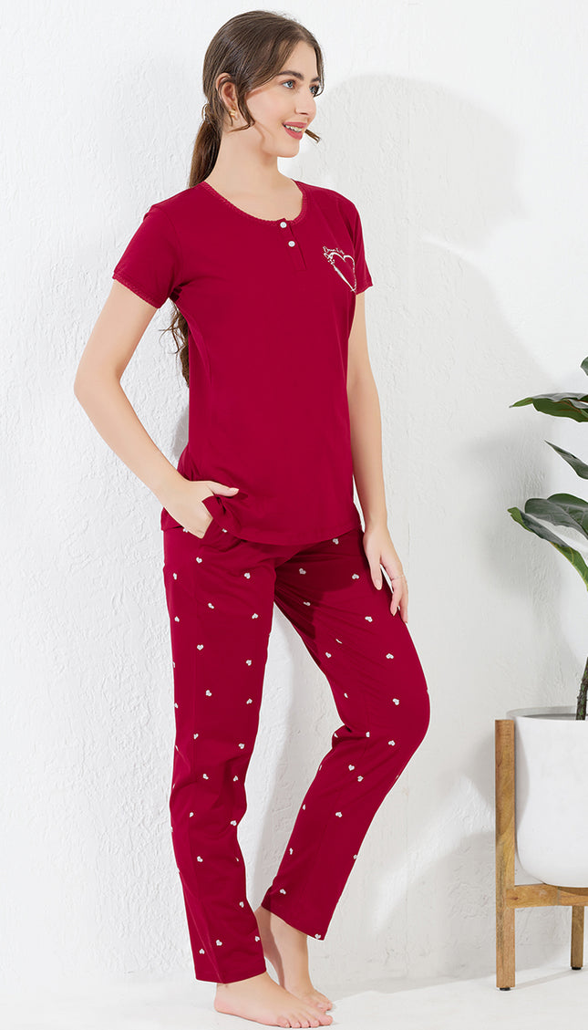 Women’s Cotton Printed Night Suit Set