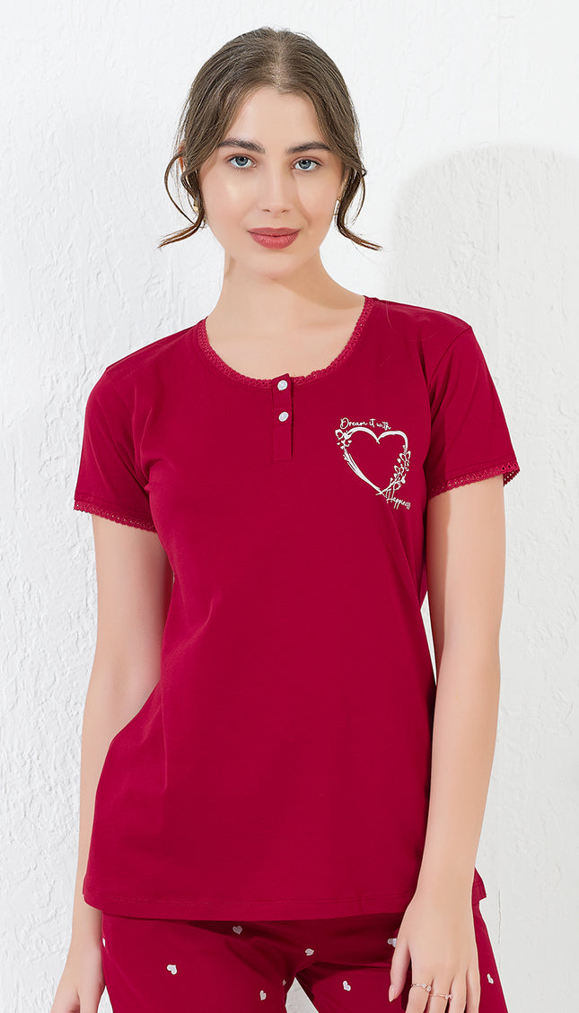 Women’s Cotton Printed Night Suit Set