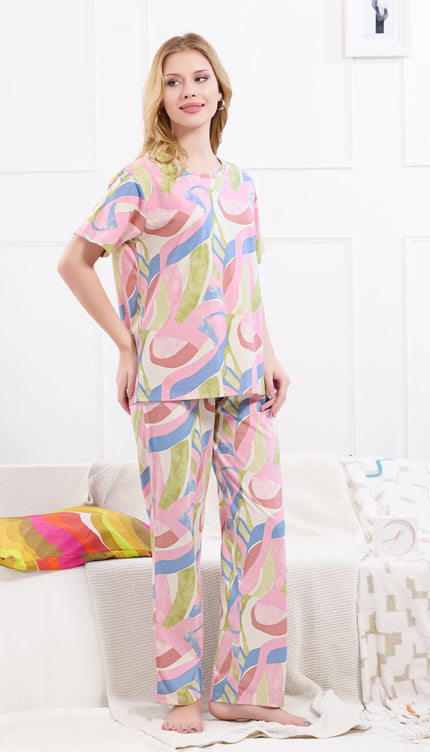 Womens Cotton Printed Co-Ord Set