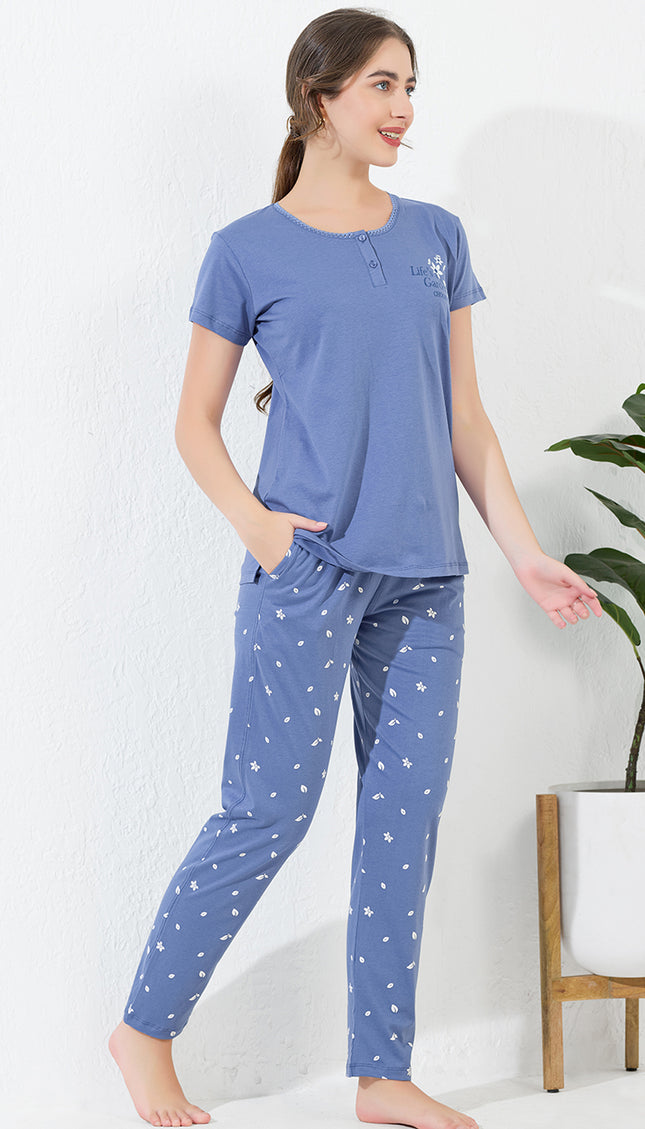 Women’s Cotton Printed Night Suit Set