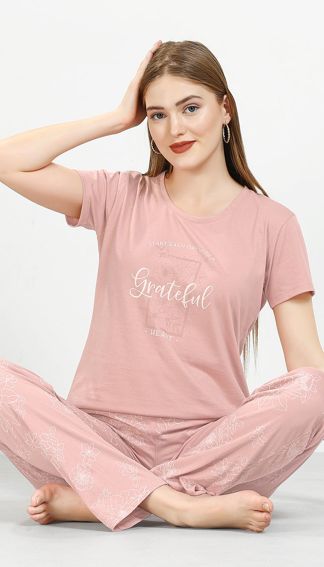 Women's Cotton Printed Night Suit Set