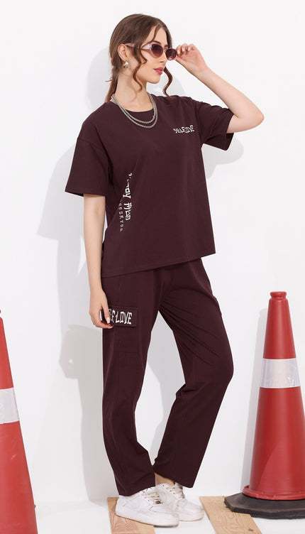 Womens Cotton Printed Night Suit Set