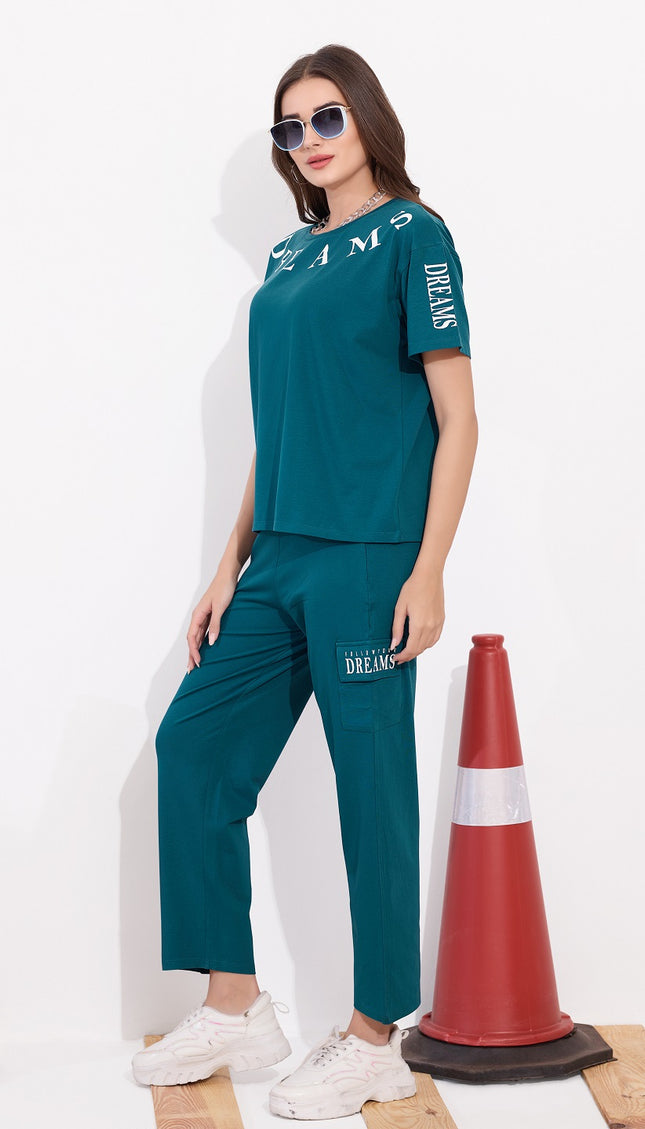 Womens Cotton Printed Night Suit Set