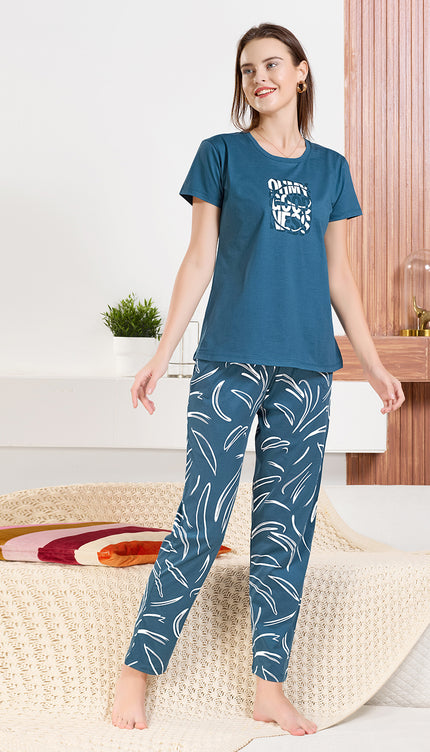Women's Cotton Printed Night Suit Set