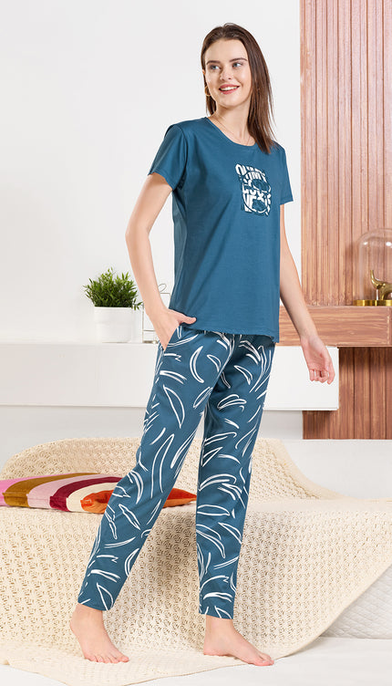 Women's Cotton Printed Night Suit Set