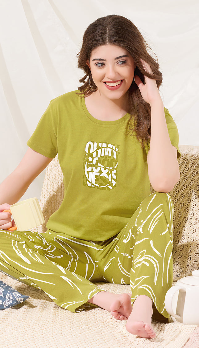Women's Cotton Printed Night Suit Set