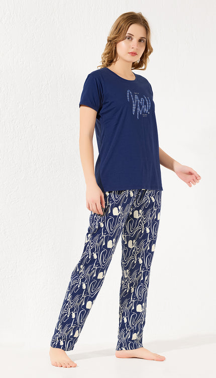 Women’s Cotton Printed Night Suit Set