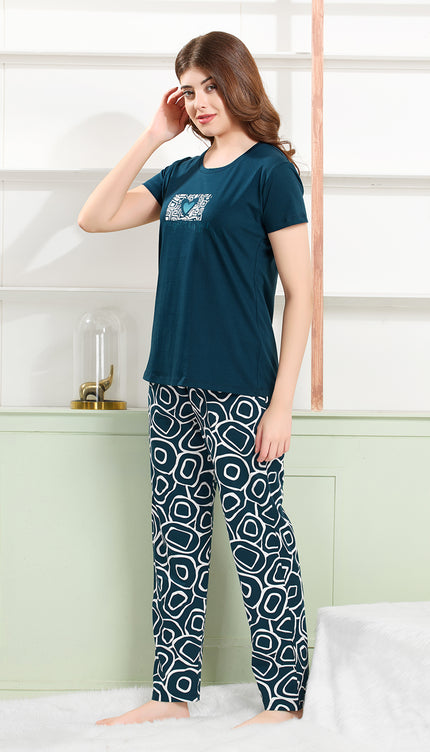 Women's Cotton Printed Night Suit Set