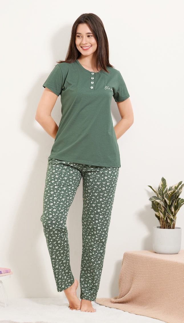 Women’s Cotton Printed Night Suit Set