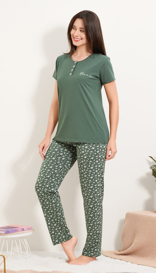 Women’s Cotton Printed Night Suit Set