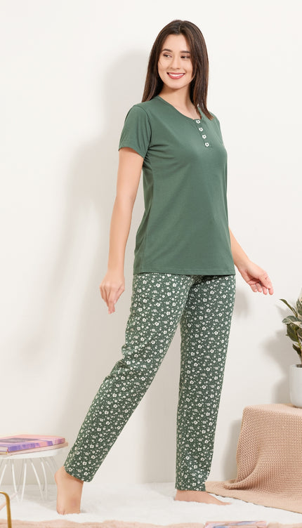 Women’s Cotton Printed Night Suit Set