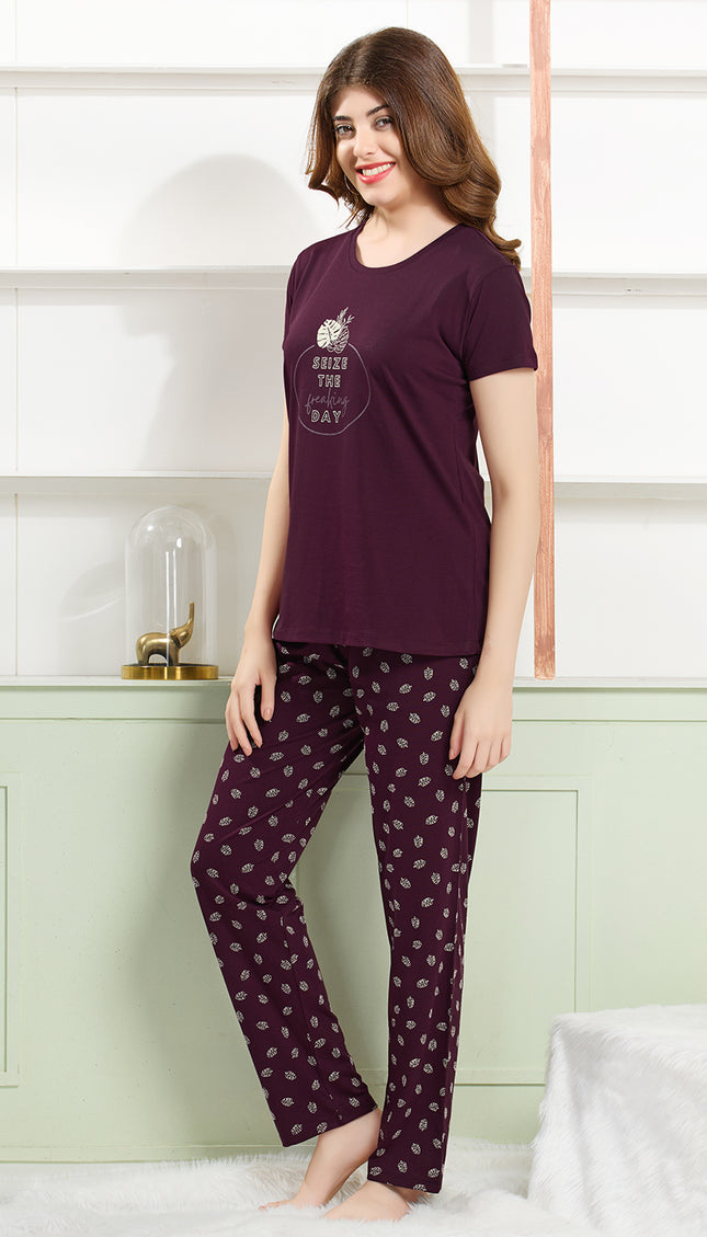 Women's Cotton Printed Night Suit Set