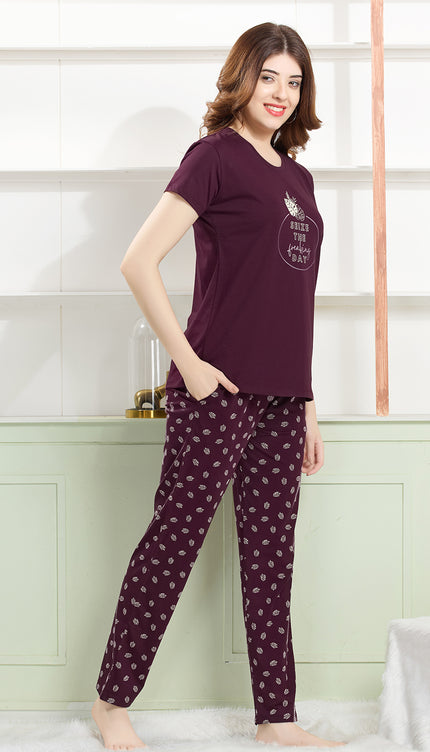 Women's Cotton Printed Night Suit Set