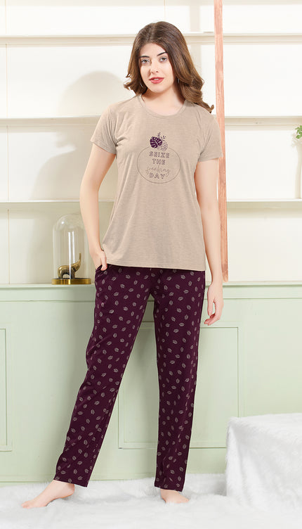 Women's Cotton Printed Night Suit Set