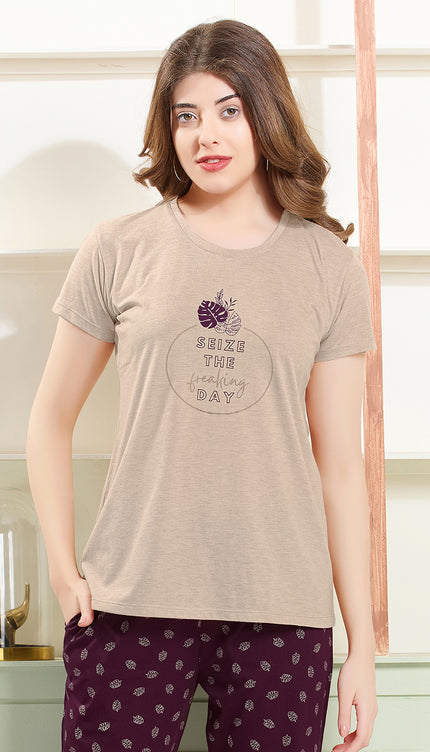 Women's Cotton Printed Night Suit Set