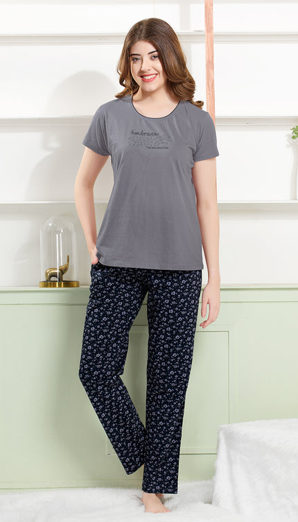 Women's Cotton Printed Night Suit Set