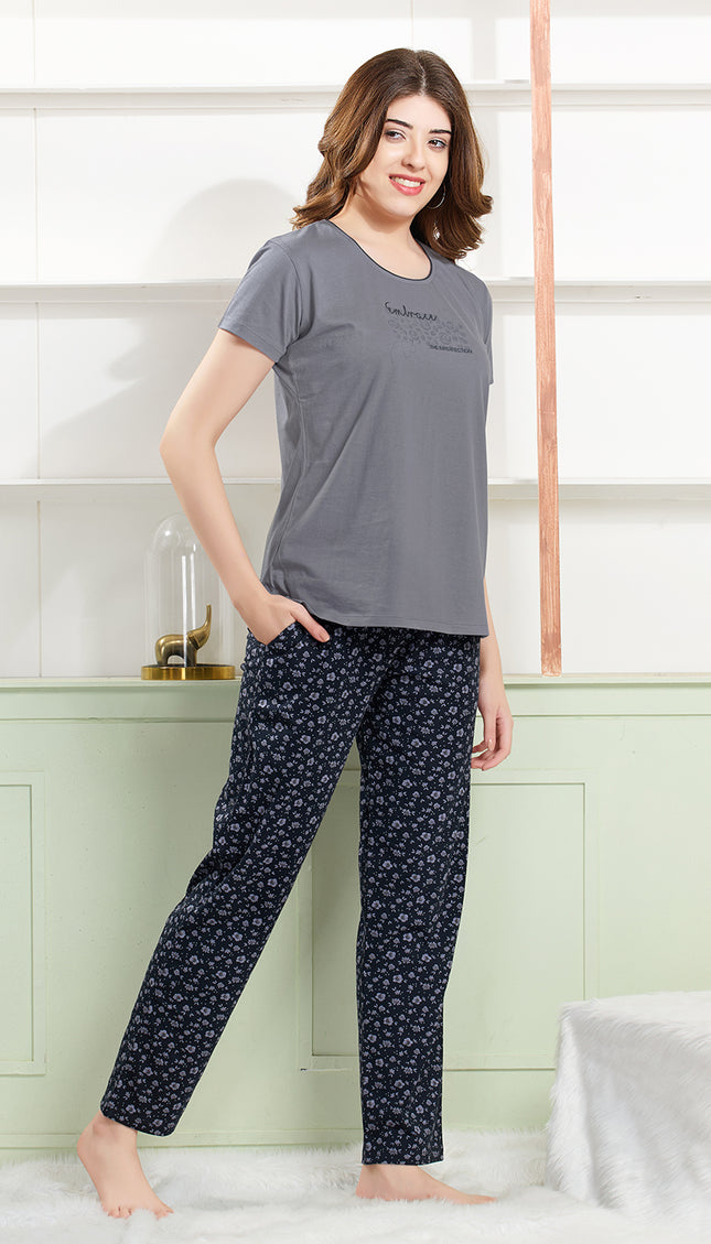 Women's Cotton Printed Night Suit Set