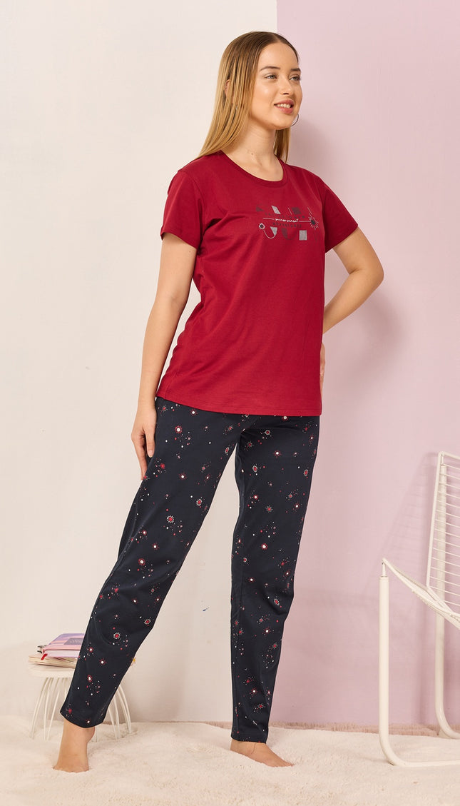 Women’s Cotton Printed Night Suit Set