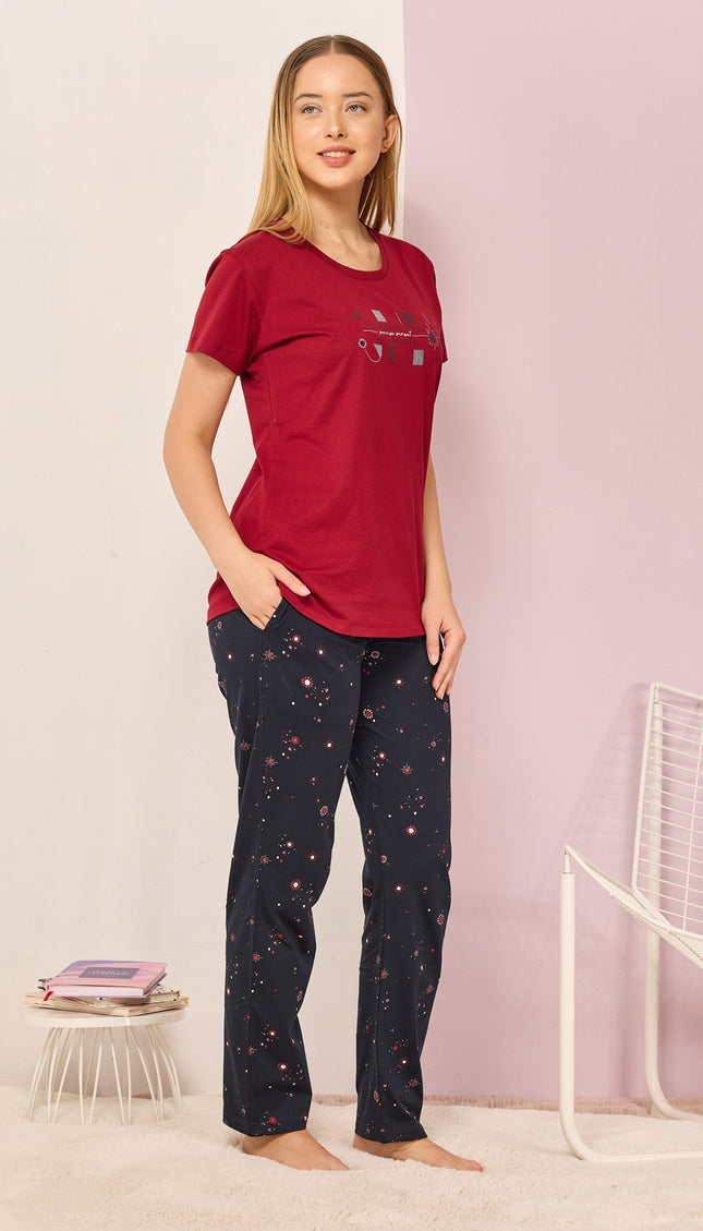Women’s Cotton Printed Night Suit Set