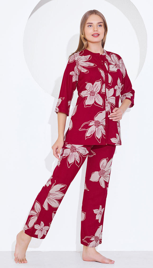 Womens Cotton Printed Co-Ord Set