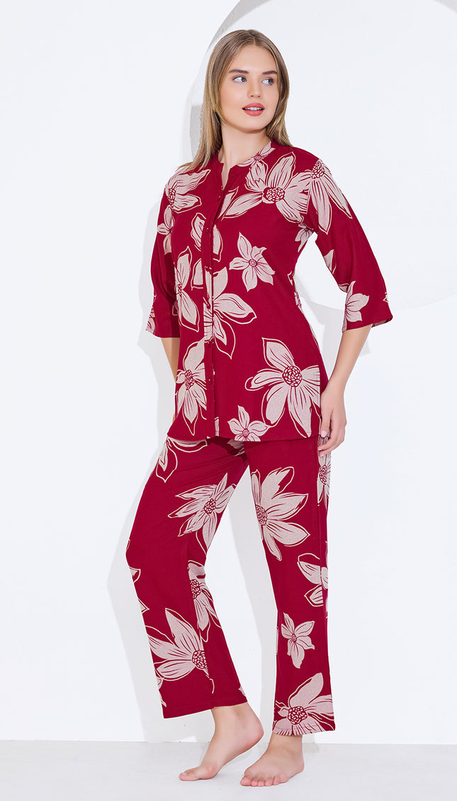 Womens Cotton Printed Co-Ord Set