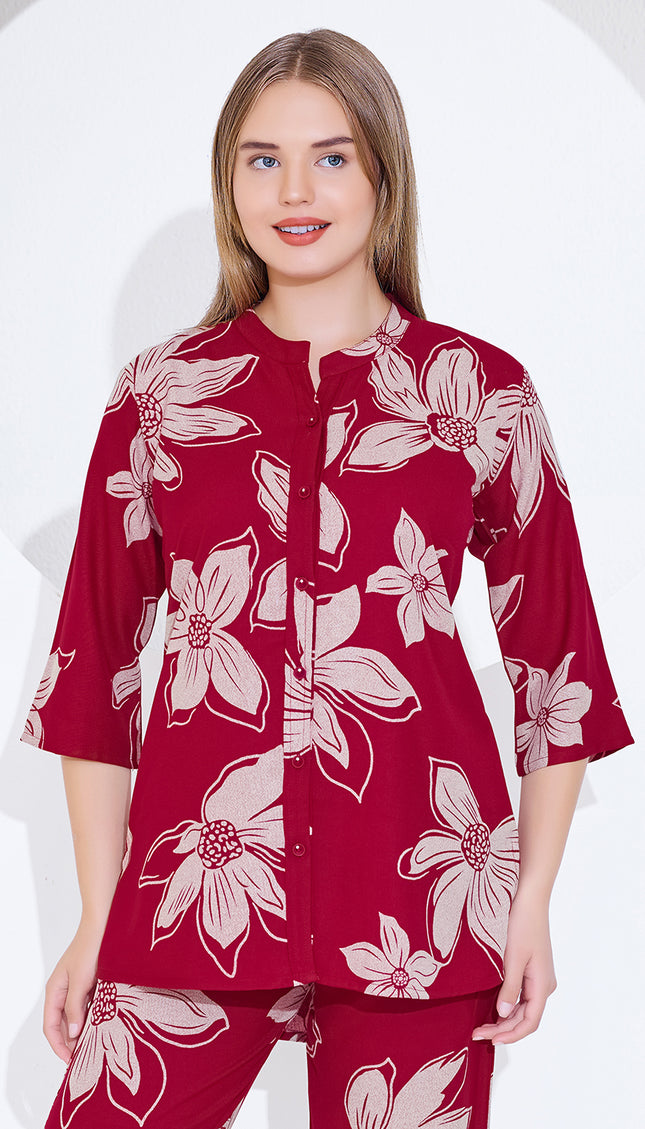 Womens Cotton Printed Co-Ord Set