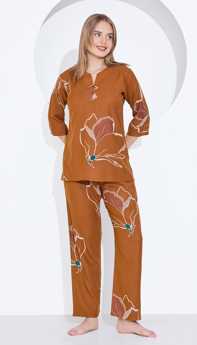 Womens Cotton Printed Co-Ord Set