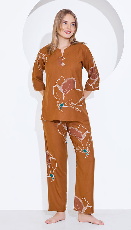 Womens Cotton Printed Co-Ord Set