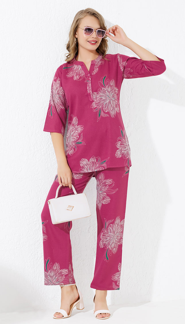 Womens Viscose Printed Co-Ord Set